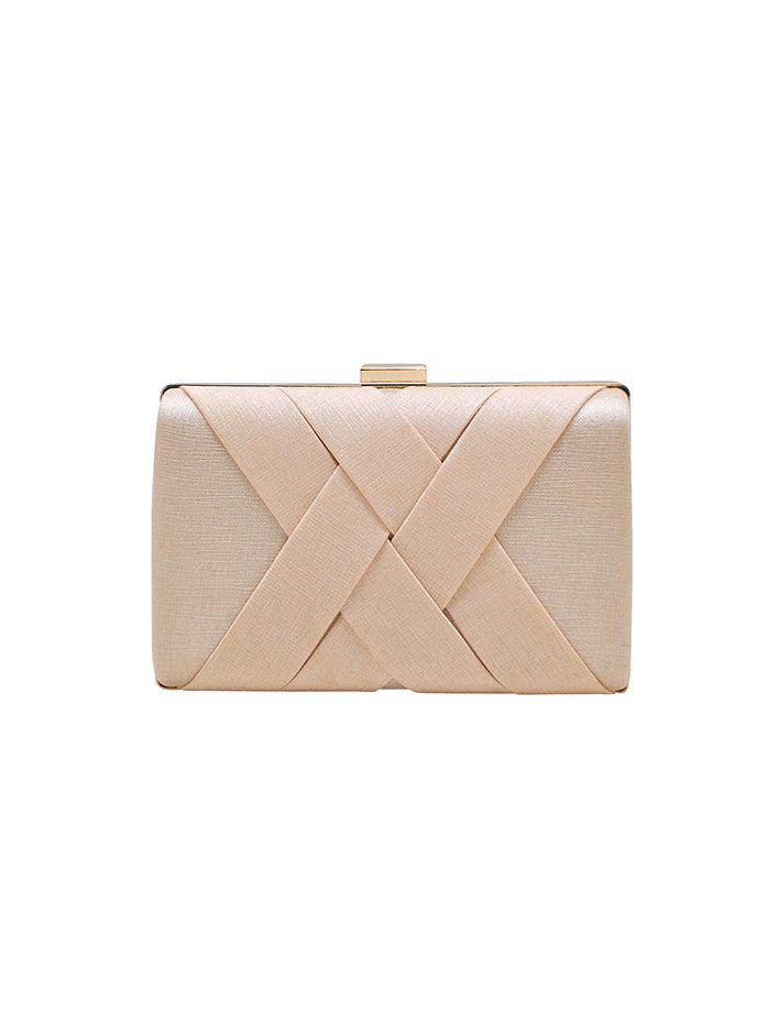 Clutch cruzado champaña