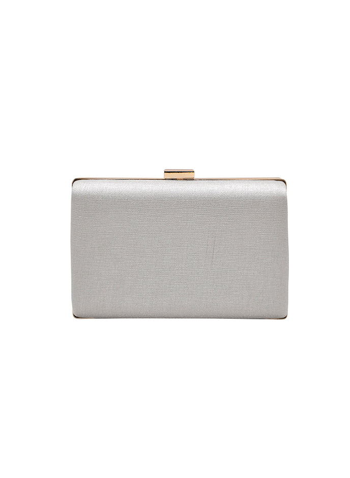 Clutch cruzado plata